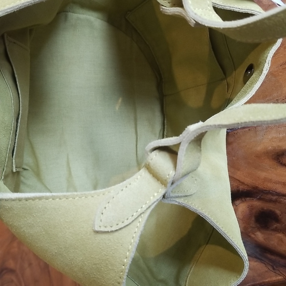 NWT M.I.L.A. Chartreuse suede leather bag Emma Bag - Picture 2 of 5